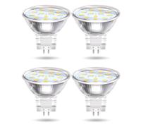TobeBright 2W MR11 GU4 LED Light Bulbs, Equivalent to 20W Halogen, GU4 Base AC/DC 12V, 250LM, 4000K Natural White, Recessed and Track Lighting, Non-Dimmable, Pack of 4