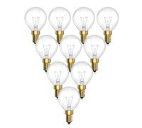 TobeBright 42W E14 Golf Ball Bulb, Dimmable G45 Small Edison Screw Light Bulb Warm White 2700K Classic Clear Glass E14 Globe Light Bulb AC 220-240V for Chandelier, Pendant, Decorative Bulbs (10-Pack)