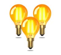 TobeBright 4W E14 Golf Ball Light Bulb Small Screw,E14 LED Light Bulb Warm White 2200K,G45 Bulb,Vintage SES Small Edison Screw Bulb for Decorative Lighting,200lm,40W,Non-Dimmable,3-Pack