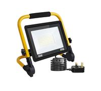 TobeBright 60W LED Work Light, Job Site Light, Plug in Folding Floodlight, 6500K Cold White, 5200lm, IP66 Outdoor Construction Lighting with Detachable Stand, for Car Repairing Home Workshop Garage