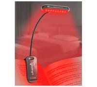 TobeBright 670nm Red Light Book Light Clip on LED Book Reading Lamp USB-C Rechargeable, Zero Blue-Light Eye Care Red Lights Sleep Therapy, Gift for Kids, Travel, Learning