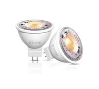 TobeBright 6W MR16 GU5.3 LED Bulbs, AC/DC 12V MR16 LED Spotlight Bulb 50W Halogen Replacement, 38°Beam Angle, GU5.3 Bi-Pin Base Warm White 3000K for Recessed, Tracking Lighting, Non-Dimmable (2-Pack)