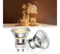 TobeBright Candle Warmer Lamp Bulb GU10 50W for Wax Melt Lamp Wax Burner, Dimmable Mini GU10 MR11 35mm Light Bulb, 2700K Warm White, AC220-240V, 2 Pack