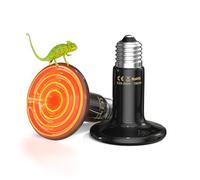 TobeBright Ceramic Heat Emitter, No Light Reptile Heat Lamp Bulbs 150W Ceramic Heat Bulb for Reptiles, E27 Vivarium Heat Lamp for Snake, Tortoise, Puppy, Chick, Lizard, Cat, Bearded Dragon-2Pack
