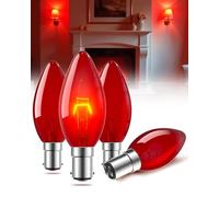 TobeBright Dimmable Red Light Bulb 26W, C35 Fireglow Red Light Bulbs B15 Candle Bulbs for Chandelier Electric Fire Halloween Christmas Decoration 4 Pack