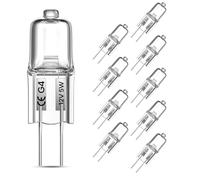 TobeBright G4 Halogen Bulbs 5W 12V, Clear Capsule 2 Pin G4 Halogen Light Bulbs, Warm White 2700K Bi-pin Base Lamp Bulb for Indoor Lighting, Dimmable Bulbs, 10 Pack