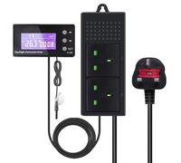 TobeBright Reptile Digital Thermostat Temperature Controller with Timer, Heating/Cooling Temperature Controller Day/Night Timer Plug Thermostat for Refrigerator Brew Fan