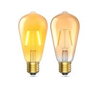 TobeBright Vintage E27 LED Edison Screw Bulb 20W Equivalent,2W ST58 Lagre Edison Screw Vintage Light Bulb Warm White 2700K,Retro Low Watt Light Bulbs for Decorative,20W Equivalent,Non Dimmable,2 Pack