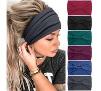 Tobeffect Headbands for Women African Boho Wide Hairband Headband Knotted Head Wraps Turbans Hair Accessories