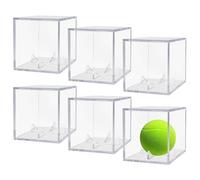 Tobefore 3.15-Inch 6-Pack Baseball Display Case-Collector display case transparent acrylic,stackable design, suitable for standard-size baseballs, autographed balls, sports memorabilia.