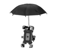Tobefore Bike Phone Holder With Mini Umbrella- Rainproof Shockproof ABS Bicycle Phone Stand for 20-25mm Handlebar, Fits 5.5-6.7 Inch Phones(6.5-8.5cm Width) Anti-Slip Clip Design,Easy To Install