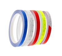 Tobeforeb 5 Rolls 10mm x 8m Reflective Tape-High Visibility Warning Stickers Waterproof Self-Adhesive Safety Tape for Bike, Motorcycle, Cycling Helmets& Outdoor Equipment (5 Colours)