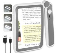 Tobegiga 5X Magnifying Glass with Light, Upgraded Large Magnifying Glass for Reading, LED Dimmable, Rechargeable, Lightweight Handheld Magnifier for Seniors Reading Books, Newspaper, Small Print