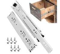 ToBeGreat Drawer Runners Drawer Slides 350mm Side Mount Heavy Duty Cabinet Draw Runners Full Extension Ball Bearing Kitchen Replacement Rails 45kg Load Capacity,14inch Silver 5 Pairs