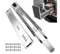 ToBeGreat Heavy Duty Drawer Runners Drawer Slides Without Lock 1000mm 120kg Load Capacity Extension Ball Bearing Rails for Tool Cabinets, Van, Truck Storage - Side Mount 1 Pair, 40inch