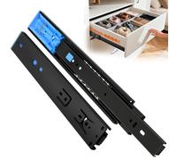 ToBeGreat Soft Close Drawer Runners Push to Open Draw Slides 350mm Side Mount Dresser Runner Full Extension Replacement Rails Max Load 35kg, Black 1 Pair