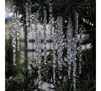 ToBeIT 25 pcs icicles Ornament Set - Christmas Decoration Acrylic Clear icicles Set (25pcs icicles Ornament)