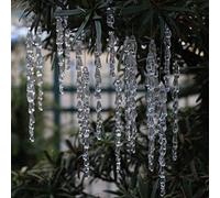 ToBeIT Chrismtas Tree icicles 50 pcs Acrylic Icicles Ornament Set for Chrismtas Decoration(50pcs icicles)