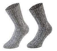 Tobeni 4 Pairs warm Women Men Norwegian Socks Winter Pre-washed Sheep Wool Unisex Colour Shades of Grey Size EU 43-46 / UK 9-11