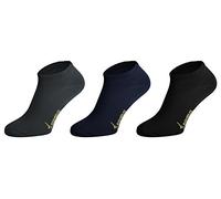 Tobeni 6 Pair Women Men Unisex Ankle Socks Bamboo Sneaker Booties Colour 2x Anthracite 2x Navy 2x Black Size EU 39-42 / UK 7-9