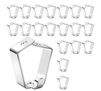 TOBEOME 20 Pack Adjustable Picture Hanging Hook Rail Hanger Hooks for Art Hanging Systems and Other Picture Display Systems