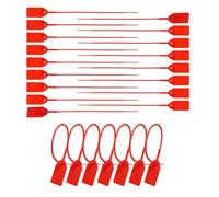 TOBEOME 500 Pcs Plastic Tamper Seals Zip Ties forFire Extinguishers Blank Security Tags Self-Locking Signage Trailer Truck Seal