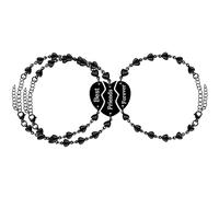 Tobestu 3 Sister Bracelets Adjustable Love Heart Chain- Engraved Best Friends Forever Matching Heart Bracelets Friendship Gifts for Besties Bff Sisters Y4238
