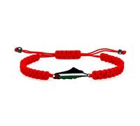 Tobestu Adjustable Red Nylon Cord Bracelet with Palestine Black Plated Charm - Bold and Durable Protest Jewelry - YA5882