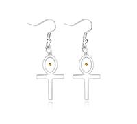 Tobestu Charms Real Mustard Seed Earrings for Women, Stainless Steel Dangle Drop Earrings Y582-2D, Resin, Cubic Zirconia