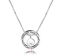 Tobestu Christian Circle Round Ring Necklace Engraved Faith As Small As A Mustard Seed Can Move Mountains Y2486-2D, Crystal, Cubic Zirconia