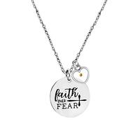 Tobestu Faith Over Fear Cross Necklace Mustard Seed Charms Christian Pendant Stainless Steel Y855-2D, Resin, No Gemstone