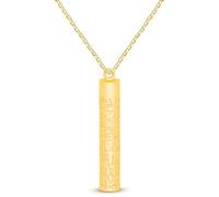 Tobestu Gold Plated Muslim Cylinder Necklace Quran Pendant for Men Women Islamic Quran Verse Necklaces Stainless Steel YA5082