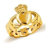 Tobestu Heart shaped Crown Ring, A Traditional Irish Ring That Makes Lovers Feel Loyal And Infinite Love YA4493 Size 8