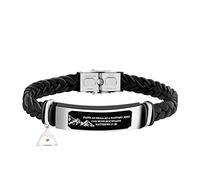 Tobestu Leather Wristbands Bracelet Faith Small AS A Mustard Seed Can Move Mountains Matthew 17:20 Y902-2D, Glass, Cubic Zirconia