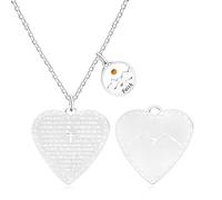 Tobestu Platinum Plated Faith Mountain Mustard Seed Necklaces - Womens Scripture Cross Heart Pendant Necklace Religious Jewelry YA5085