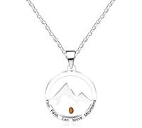 Tobestu Platinum Plated Stainless Steel Round Hill Mustard Seed Lettered Necklace Christian Baptism Faith Gift for Women Teen Girls YA4745