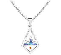 Tobestu Rainbow Abalone Shell Mustard Seed Necklace Engraved With God All Things Are Possible Irregular Rhombus Shaped Faith Jewelry Stainless Y4474