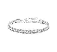 Tobestu White Zircon Adjustable Tennis Bracelet - Classic Bridal Style and Friendship Crystal Design YA6109