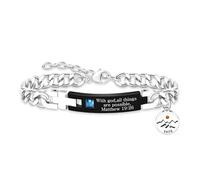 Tobestu With God All Things Are Possible Scripture Bracelet - Faith Mustard Seed Charm Christian Jewelry YA4354