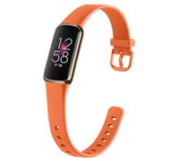 Tobfit Band Replacement for Fitbit Luxe Band, Sport Silicone Flexible Watch Strap Replacement Wristbands for Fitbit Luxe Bands Women Men, Orange, Small
