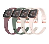 Tobfit Fitbit Versa 2 Strap Compatible for Women and Men - Soft Slim Thin Silicone Replacement Wristband for Versa Lite, Small Large