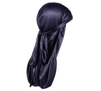 Tobfit Silky Durags for Men Women 360 Waves, Premium Satin Silky Satin Durag Extra Long Tails Blue