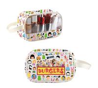 TOBGBE Burgers TV Show Inspired Gifts Burger Family Characters Clear Makeup Bag for Belcher Fans Merch Hamburger Lover Gift, Burg-r Family Characters Clear MB, Fashion