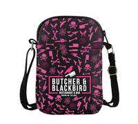 TOBGBE Butcher Inspired Crossbody Bag Dark Romantic Comedy For Book Lovers Blackbird Bookish Butcher Bird Merch (CB, Butcher Mini-PY1)