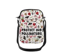 TOBGBE Butterflies Bugs Bees Bats Gifts Protect Our Pollinators Crossbody Bag Wildlife Nature Lovers Environmentalists Gift, Protect Our Mini Cb-us, Fashion