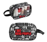 TOBGBE Funeral Director Gifts Undertakers Mortician Clear Makeup Bag I See Dead People Organizer Travel Bag Dark Humor Gift, I See Dead People Clear MB, Fashion