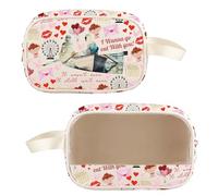 TOBGBE Romance Movie Inspired Merch Romantic Quote Clear Makeup Bag N&A Character Cosmetic Bag Couple Gifts for Fans, Romance Movie Clear MB, Fashion