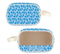 TOBGBE Womb Mates Twin Clear Makeup Bag for Twin Sisters Brothers Cosmetic Organizer Case Newborn Gifts Wombmate with Love, Twin Brother Clear MB, Fashion