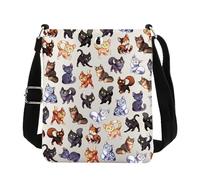TOBGEB Funny Cat Gifts Warrior Novels Inspired Crossbody Bag Erin's Shadowclan Cat Fans Gift For Novels Lover (CB, Cat CB-PY1)
