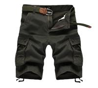 TOBILE Cargo Shorts Men Men’s Shorts Fashion Plaid Beach Shorts Camouflage Casual Men’s Shorts Military Short Pants-jd01armygreen,34 Fit 34in Waist